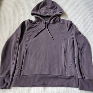 Athleta Pullover Hoodie with Front Pockets In Nightfall Purple